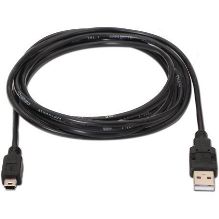 Aisens Cable USB 2.0 Tipo A Macho a Mini B Macho, 1m, Negro